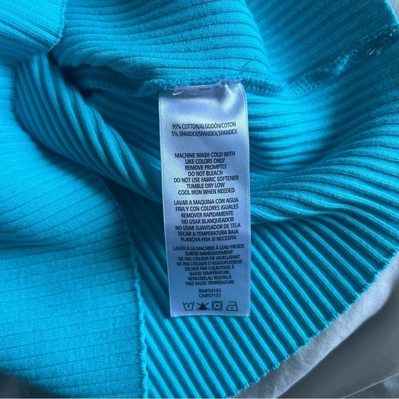 Calvin Klein Jeans Womens Medium Turquoise Ribbed Sleeveless midi Dress - Picture 2 of 6